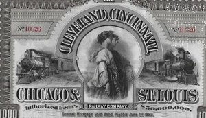 *ANNO 1893 LE FERROVIE DEL WEST * BOND DA 1000 $ IN MONETE D'ORO ** AUTENTICO - Foto 1 di 5