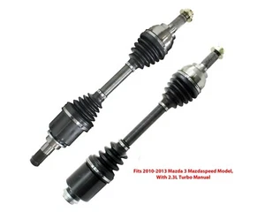 2 New Front CV Axles Fit 2013 - 1010 Mazda 3 MazdaSpeed 2.3L Turbo Manual Only - Foto 1 di 5