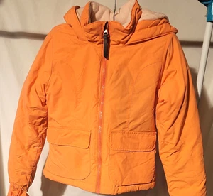 All in Motion - Mädchen wasser-/windabweisender pfirsichfarbener gefütterter Mantel mit Fäustlingen Gr. 7/8 - Bild 1 von 5