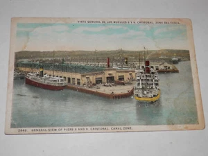 CANAL PANAMÁ - POSTAL ANTIGUA - MUELLES 8 y 9, CRISTOBAL - Imagen 1 de 2