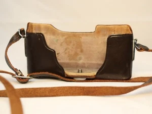 ⭐Bas de boîtier pour appareil photo Petri Penta - Cuir marron, logo en relief - Photo 1 sur 3