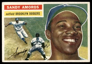 Sandy Amoros | 1956 Topps #42a | Gray Back | Excellent - Picture 1 of 2