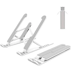 Adjustable Laptop Stand Portable Mesh 10-13in Desktop iPad Fold Office Holder - Picture 1 of 4