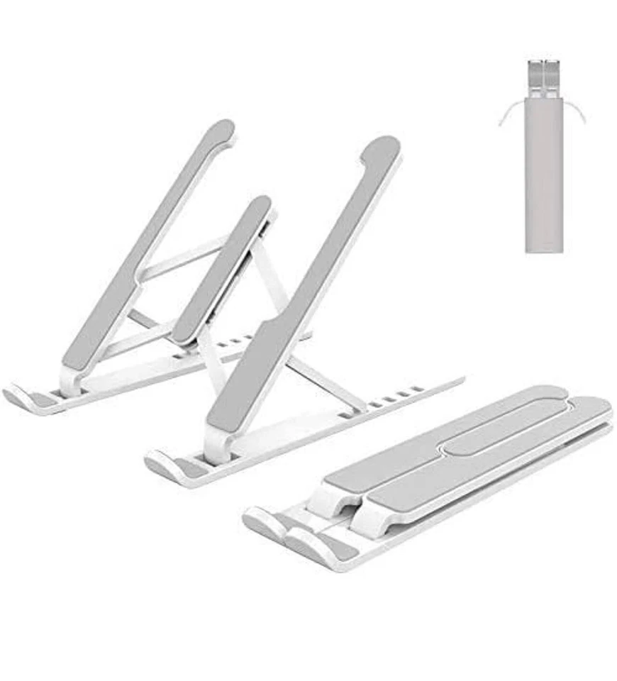 Adjustable Laptop Stand Portable Mesh 10-13in Desktop iPad Fold Office Holder - Image 1 of 4
