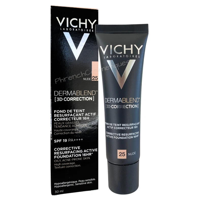 3D Vichy Dermablend 3D corrective fondation 16HR 30ml Shade Nude 25 - Image 1 of 1