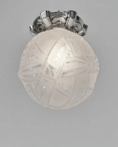 MÜLLER FRERES : FRANZÖSISCHE 1930 ART DECO UNTERPUTZLEUCHTE Kronleuchter Lampe Pendelleuchte - Bild 1 von 8