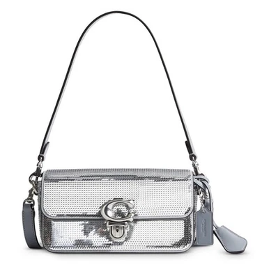 NWT in Packaging Coach Studio Bag 20 Silver Sequins SOLD OUT Going Out Party - Image 1 of 4