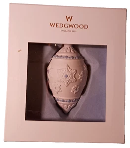 Madera de cuña jaspe copo de nieve lágrima gota adorno de Navidad con caja azul y blanco - Imagen 1 de 12