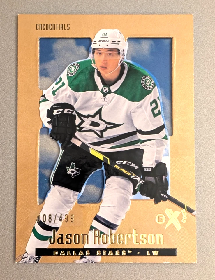 Jason Robertson 2023-24 Upper Deck SkyBox E-X 2000 Credentials #27 008/499 - Image 1 of 2