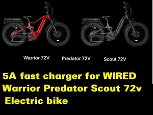 🔥FAST SMART 5A Charger for WIRED Warrior Predator Scout 5000w 72V electric bike - Picture 1 of 5