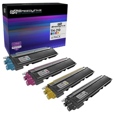 Paquete de tóneres láser 4 unidades para Brother TN-210: 1 ea TN210BK, TN210C, TN210M, TN210Y Foto 1 de 4