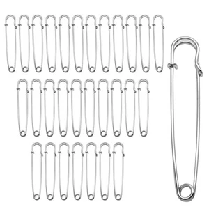 30pcs Large Safety Pins, 4 Inch Blanket Pins, Heavy Duty Crafts Safety Pins f... - Picture 1 of 7