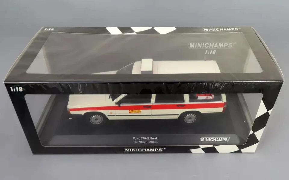 1/18 Volvo 740 GL Break 1986 ASB Ambulance Minichamps 155171794 - Immagine 1 di 1