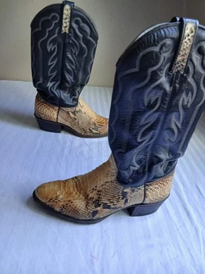 J Chisholm Boots 8.5 D Western Work Exotic Leather Cowboy Ranch USA Made Work - Image 1 of 4