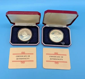 Moneda de una corona 1976 BICENTENARIO PLATA PRUEBA ISLA DE HOMBRE X2 - Imagen 1 de 8