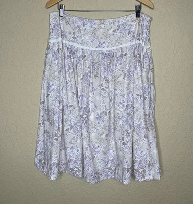 Женская юбка NY & Company с цветочным узором размер 14 хлопок плиссированная повседневная - Изображение 1 из 4
