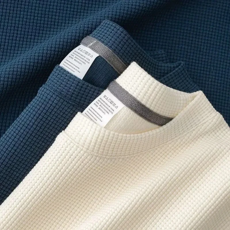 Nueva Camiseta Para Hombre Verano Waffle Cuello Redondo Manga Corta Cómoda Transpirable Foto 1 de 1