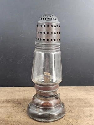 Antique Hurricane Lamp  Brass Skater Lantern  - Image 1 of 4