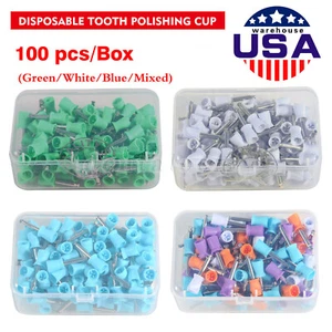 Dental de goma profilaxis de pulido de dientes Copas de pulido de tipo pestillo - Picture 1 of 42