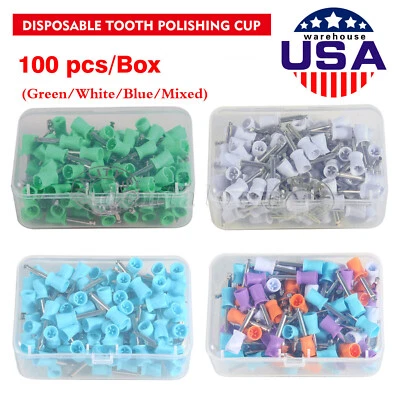 Dental de goma profilaxis de pulido de dientes Copas de pulido de tipo pestillo - Image 1 of 3