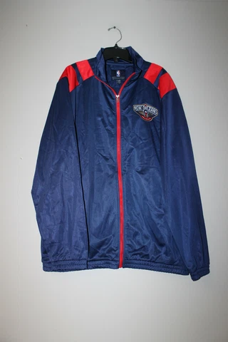 New NBA New Orleans Pelicans polyester Zipper Embroidery Track jacket men's M Cover