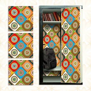 Deluxe School Locker Magnetic Wallpaper - Pack of 3 Sheets - Geometric (vg 019) - Picture 1 of 4