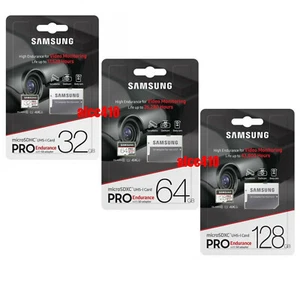 Samsung Pro Endurance 32GB 64GB 128GB Micro SD Card Surveillance DashCam E - Picture 1 of 4