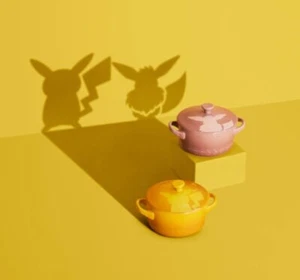 Limitierte Le Creuset × Pokemon Sammlung Mini Cocotte 2 Stück Pikachu Eevee Set - Bild 1 von 6