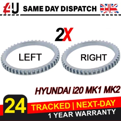 HYUNDAI i20 MK1 MK2 2008-2015 FRONT ABS RELUCTOR PICK UP RING X2 - Image 1 of 4