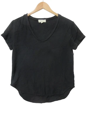 Размер S ANTHROPOLOGIE ткани и камня черный Hi-Lo верхний футболка готики гранж комфорт - Изображение 1 из 4