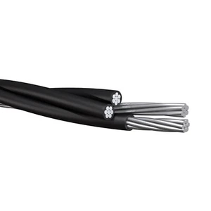 100' Hackney 4-4-4-4 Aluminum Overhead Service Drop Cable ACSR Wire 600V - Picture 1 of 2