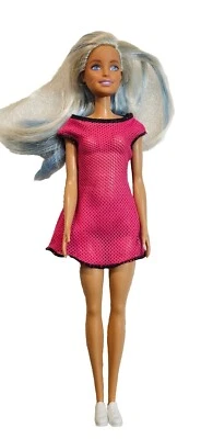 芭比时尚达人 12 英寸娃娃蓝色亮点 BARBIE Rockstar 连衣裙 C388G  — 第 1/4 张图片