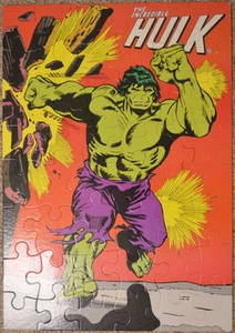 UNGLAUBLICHES HULK RIESEN BODENPUZZLE 1978 Casse-tete Marvelmania mit OVP  - Bild 1 von 5