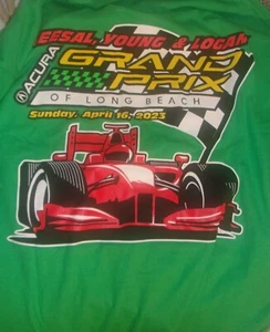 CAMISETA ACURA GRAN PREMIO DE PLAYA LARGA VERDE TALLA L KEESAL YOUNG & LOGAN PIT - Imagen 1 de 2