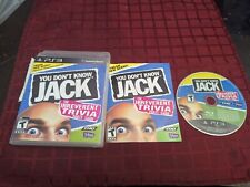 You Don't Know Jack (Sony PlayStation 3, 2011) Complete CIB VG PS3* MK