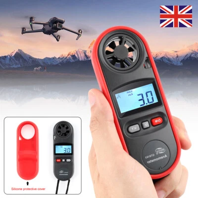 Portable Handheld Digital Anemometer Air Flow Meter Wind Speed Gauge Thermometer