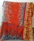 Vintage Kantha Blanket Bedspread Indian Quilt Handmade Throw Ralli Gudari Cotton