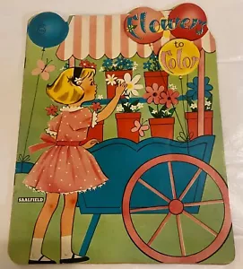 VINTAGE SAALFIELD FLOWERS TO COLOR 10 CENT COLORING BOOK - Picture 1 of 4