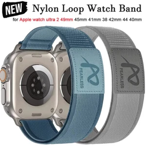 Bracelet nylon pour Apple Watch iWatch série 10 9 8 7 6 SE Ultra 2 38/46/49 mm - Photo 1 sur 22