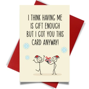 Funny Christmas Card with Envelopes - Romantic Xmas Card - Cheerin - Bild 1 von 6