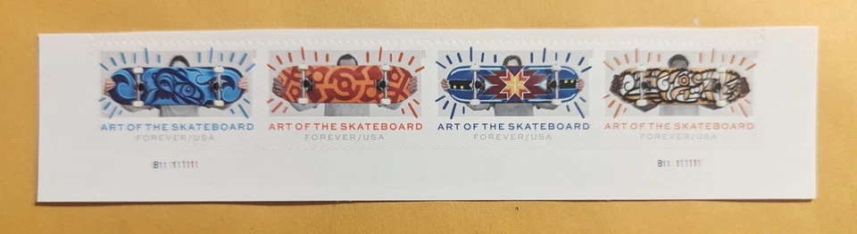 U.S.A. The Art of Skateboard. Full Set of 4v. Forever stamps 2023 - Image 1 of 1