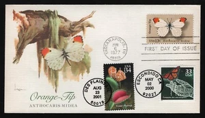 #1715 13c Orange-Tip Butterfly, Fleetwood-Triple Cancel **ANY 5=FREE SHIPPING** - Picture 1 of 1