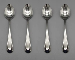 SET OF FOUR - Oneida 18/8 Stainless Flatware SATIN SAND DUNE Teaspoons NEW - Picture 1 of 1