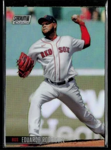 2021 Stadium Club Chrome Refractor #295 Eduardo Rodriguez - Picture 1 of 2