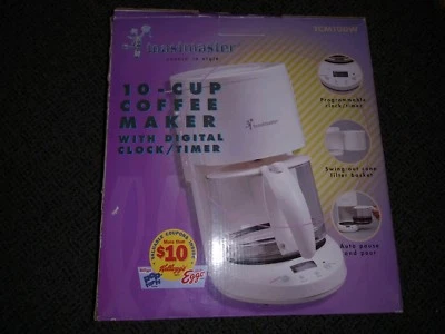 Toastmaster 10 Cup Coffee Maker With Programmable Digital Clock /Timer TCM10DW  - Image 1 of 4