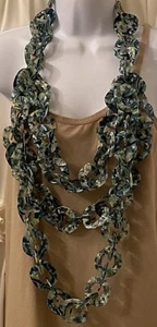 Signed SJ Sassy Jones Retired Green Zaria Luxe Chain Resin Link Runway Necklace - Picture 1 of 24