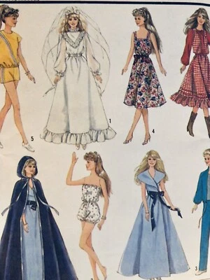 Simplicity 8333 Barbie & Darci Wedding Dress, Formal, Romper, Cape 11 ½-12 ½ - Image 1 of 4