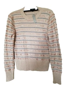 J CREW Womens Sequined WOOL ALPACA Sweater Top Medium - $168 - Picture 1 of 5