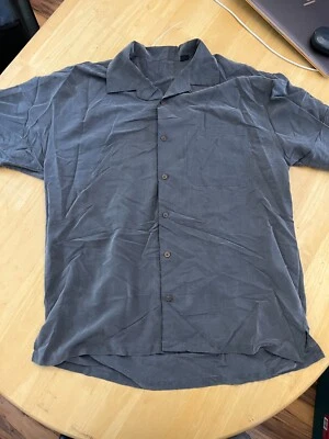 Ashworth Men's Grey Golf Button Up Shirt Suede. J41 - Изображение 1 из 4