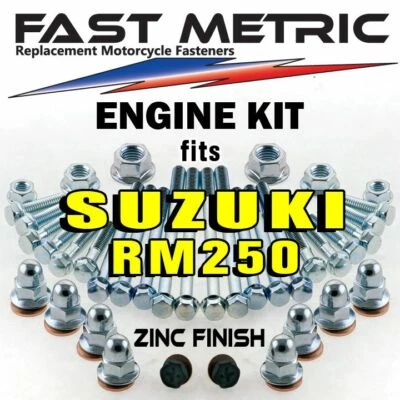 Kit de pernos de reconstrucción del motor Suzuki RM250 | Sujetadores ZINC estilo FÁBRICA Foto 1 de 4